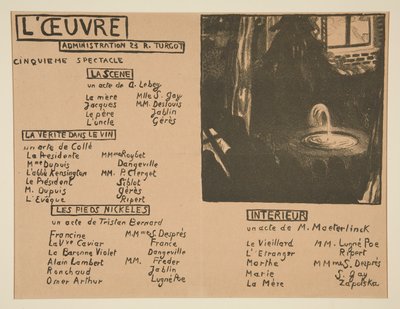 Programa do teatro de L de Maurice Denis