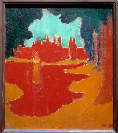 Manchas solares no terraço. Pintura por Maurice Denis (1870-1943) de Maurice Denis