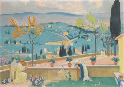 A Anunciação em Fiesole, 1928 de Maurice Denis