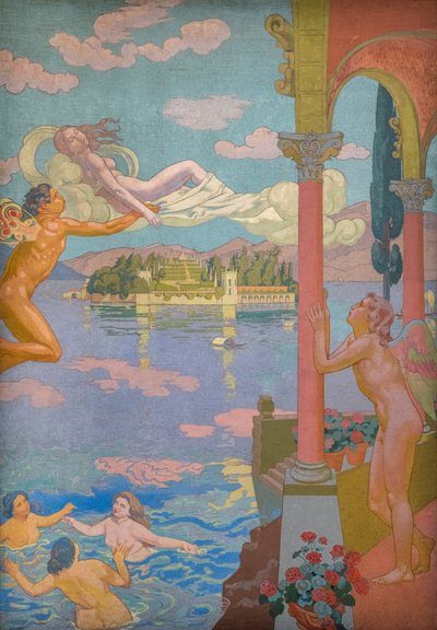 The Story of Psyche, Painel II. Zephyr Transportando a Psique para a Ilha das Delícias de Maurice Denis
