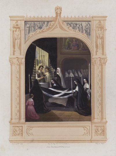 Admissão às ordens sagradas (aquatint) de Maurice Leloir