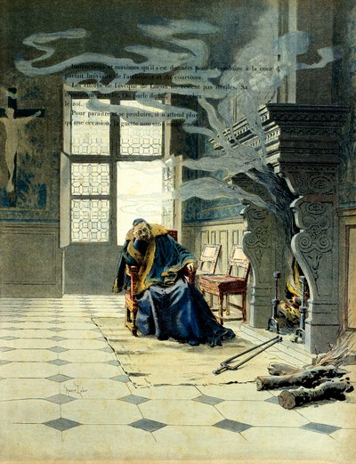 História da França: No eveche de Lucon, aquele que se tornou Cardeal Richelieu (Armand Jean du Plessis de Maurice Leloir