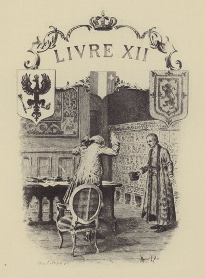 Ilustração para o Livro XII de Les Confessions de Jean-Jacques Rousseau (gravura) de Maurice Leloir