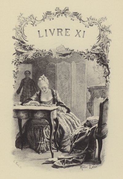 Ilustração para o Livro XI de Les Confessions de Jean-Jacques Rousseau (gravura) de Maurice Leloir