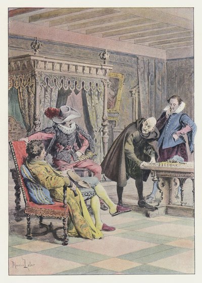 Ilustração para Gil Blas (cor litho) de Maurice Leloir