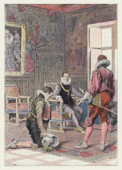 Ilustração para Gil Blas (cor litho) de Maurice Leloir