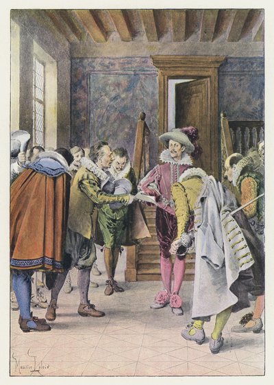 Ilustração para Gil Blas (cor litho) de Maurice Leloir