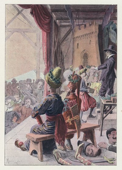 Ilustração para Gil Blas (cor litho) de Maurice Leloir