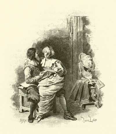 Ilustração para Os Três Mosqueteiros (gravura) de Maurice Leloir