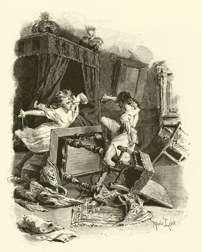Ilustração para Os Três Mosqueteiros (gravura) de Maurice Leloir