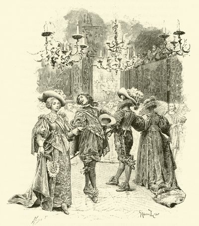 Ilustração para Os Três Mosqueteiros (gravura) de Maurice Leloir