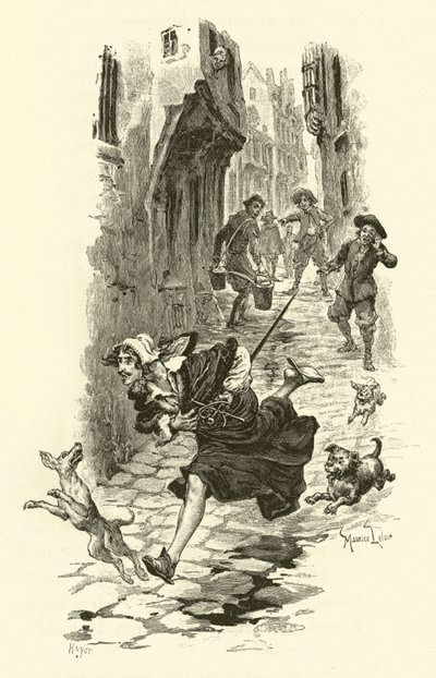 Ilustração para Os Três Mosqueteiros (gravura) de Maurice Leloir