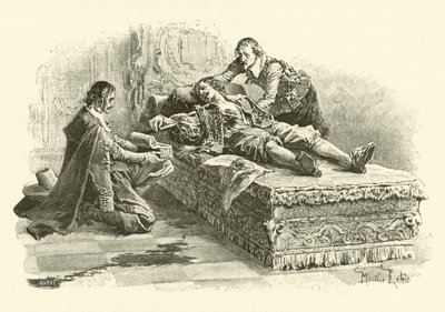 Ilustração para Os Três Mosqueteiros (gravura) de Maurice Leloir