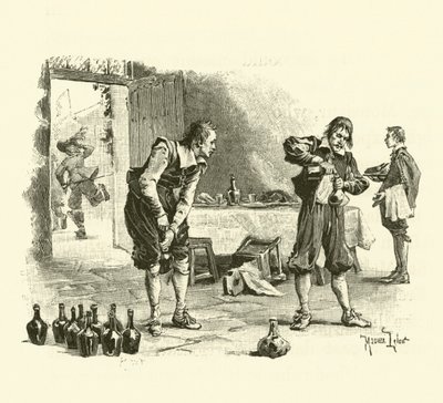 Ilustração para Os Três Mosqueteiros (gravura) de Maurice Leloir