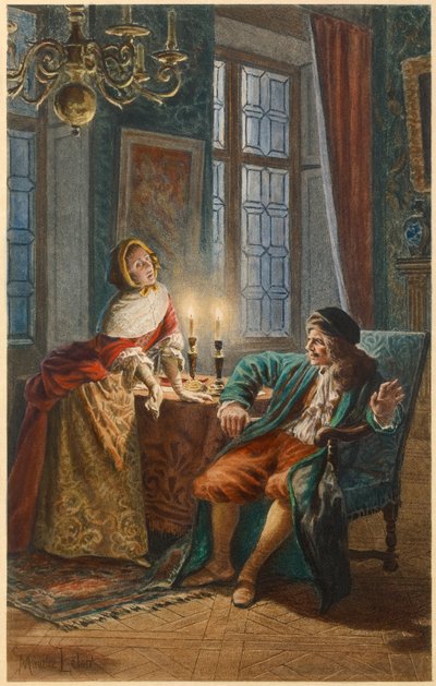 Molière e Madeleine Bejart (ilustração) de Maurice Leloir
