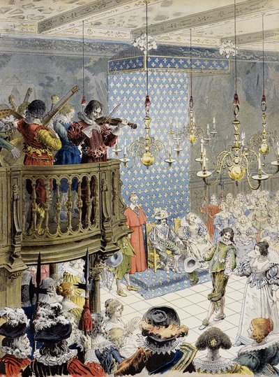 A bola no campo (sob Louis XIII) - em "Richelieu" de Maurice Leloir. de Maurice Leloir