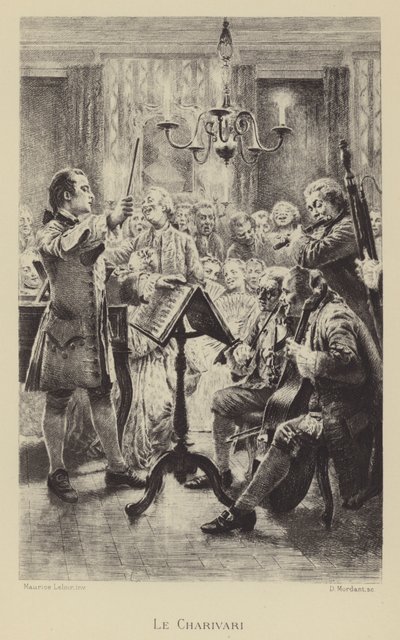 O charivari (gravura) de Maurice Leloir