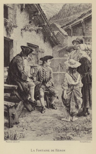 A fonte do Herói (gravura) de Maurice Leloir
