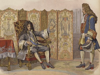 Visita de Villars ao rei Louis XIV em Marly de Maurice Leloir