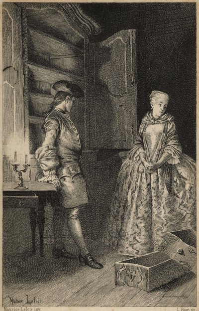 a descoberta do vôo - em "Histoire de Manon Lescaut et du chevalier Des Grieux" de L
