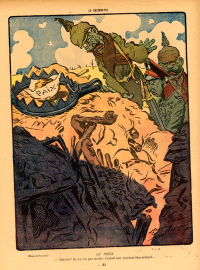 Ilustração para a revista "La Baionette" de Maurice Neumont