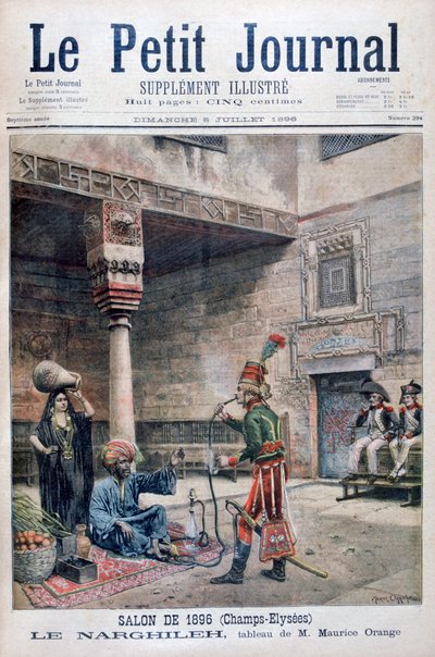 "The Narguileh", Egipto, 1896 de Maurice Orange