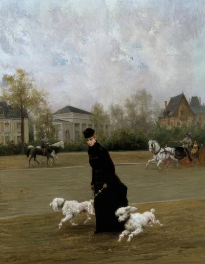 M.Poirson, Elegante no Bois de Boulogne, Paris - Gem., 1877 de Maurice Poirson