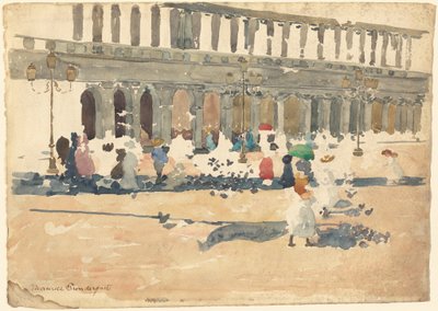 Caffè Florian em Veneza de Maurice Prendergast