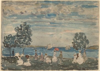 Figuras em uma praia de Maurice Brazil Prendergast