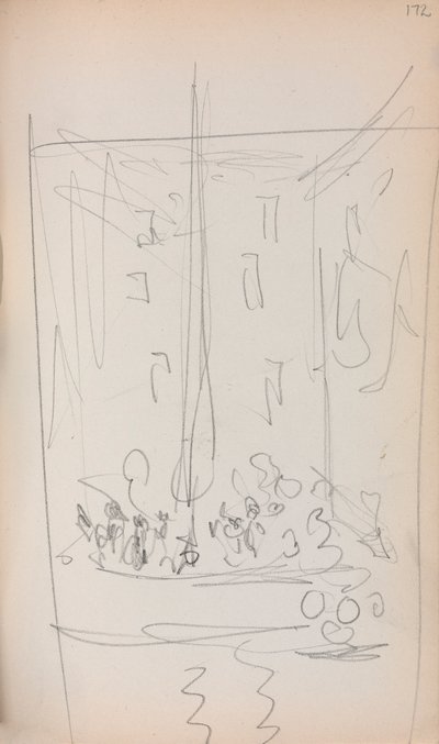 Sketchbook italiano: Barco com figuras (página 172) de Maurice Prendergast