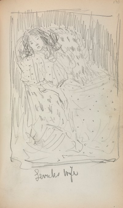 Caderno de esboços italiano: A mulher de Levuk (página 170) de Maurice Prendergast