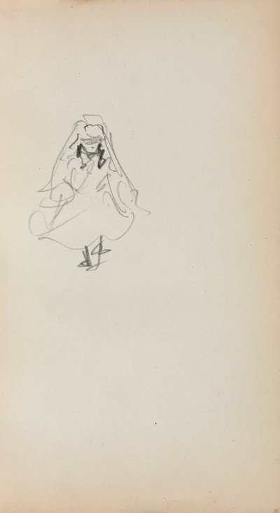 Sketchbook italiano: Rapariga de pé (página 257) de Maurice Prendergast