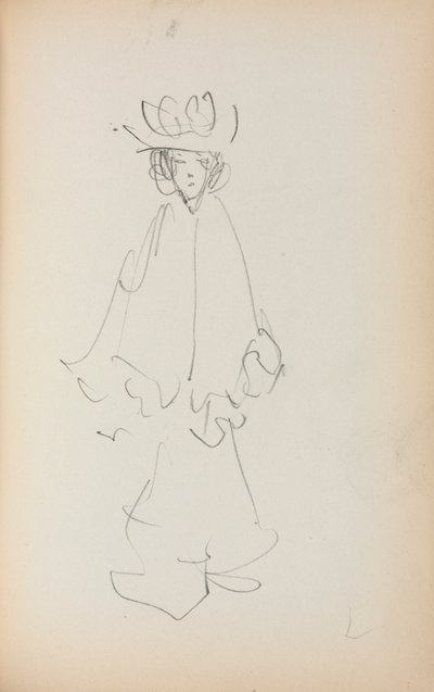 Caderno de esboços italiano: Mulher de pé (página 147) de Maurice Prendergast