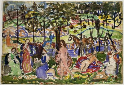 Cena do parque de Maurice Prendergast