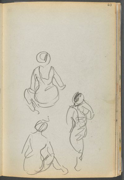 Sketchbook- The Granite Shore Hotel, Rockport, página 063: Banhistas de Maurice Prendergast