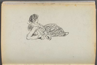 Sketchbook- The Granite Shore Hotel, Rockport, página 082: Figura Reclinada de Maurice Prendergast