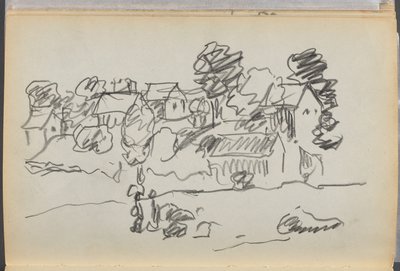 Sketchbook- The Granite Shore Hotel, Rockport, página 168: Casas de Maurice Prendergast