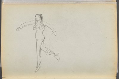 Sketchbook- The Granite Shore Hotel, Rockport, página 170: Nu feminino de Maurice Prendergast