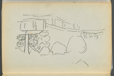 Livro de esboços - The Granite Shore Hotel, Rockport, página 178: Cerca de Maurice Prendergast