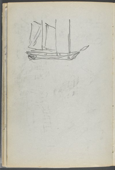Sketchbook, The Dells, N° 127, página 106: Barco à vela de Maurice Prendergast