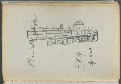 Sketchbook, The Dells, N° 127, página 186: Doca de Maurice Prendergast