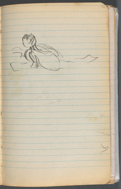 Sketchbook, página 072: Figura a nadar de Maurice Prendergast