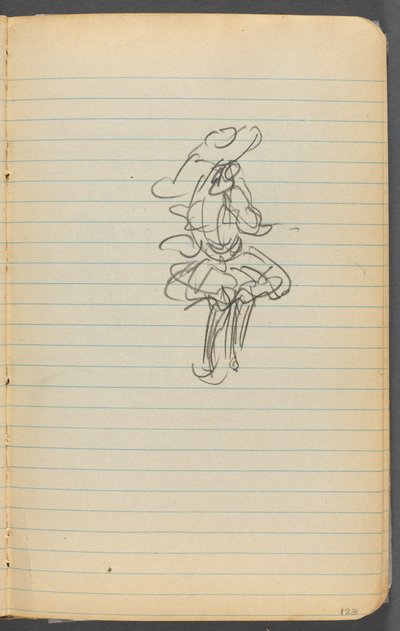 Sketchbook, página 123: Figura feminina de Maurice Prendergast