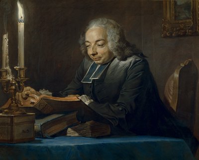 Abade Jean-Jacques Huber, 1742 (pastel) de Maurice Quentin de La Tour
