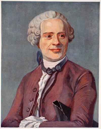 Alembert, cópia por Boris Mestchersky (d.1957) Ilustração de "Histoire de la Nation Francaise", Ciências, Volumes I e II, por Gabriel Hanotaux (1853-1944), 1924 de Maurice Quentin de La Tour