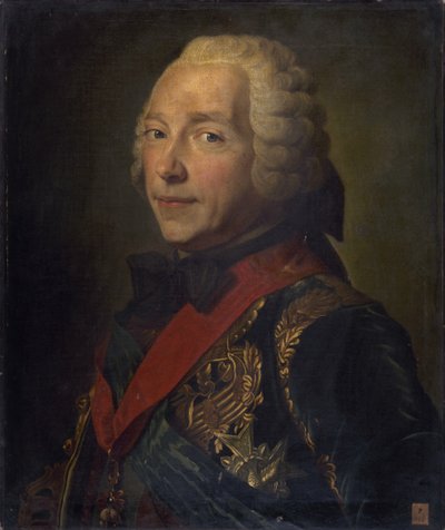 Retrato de Charles Louis Auguste Fouquet, Duque de Belle-Isle 1684-1761. de Maurice Quentin de La Tour
