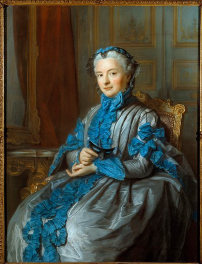Retrato de Lady of Rieux Pintura de Maurice Quentin Delatour dit Quentin De La Tour ou Quentin De Latour (1704-1788) 1742 Paris, Musee Cognacq Jay de Maurice Quentin de La Tour