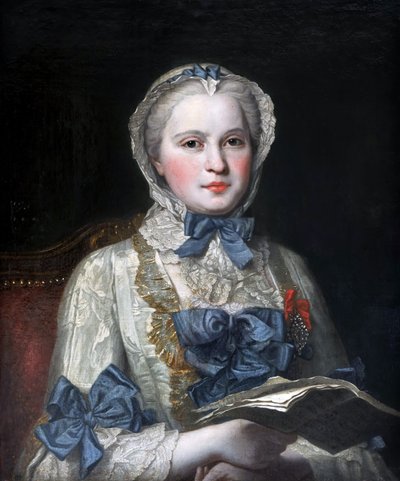 Retrato da princesa Maria Josepha da Saxônia 17311767 de Maurice Quentin de La Tour