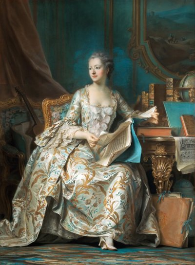 Retrato da Marquesa de Pompadour 1721-1764 de Maurice Quentin de La Tour