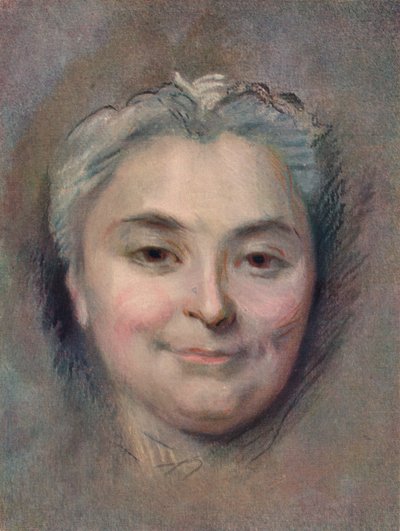 Preparação para o retrato de Marie Catherine Dufloquet Reals, 1756 de Maurice Quentin de La Tour